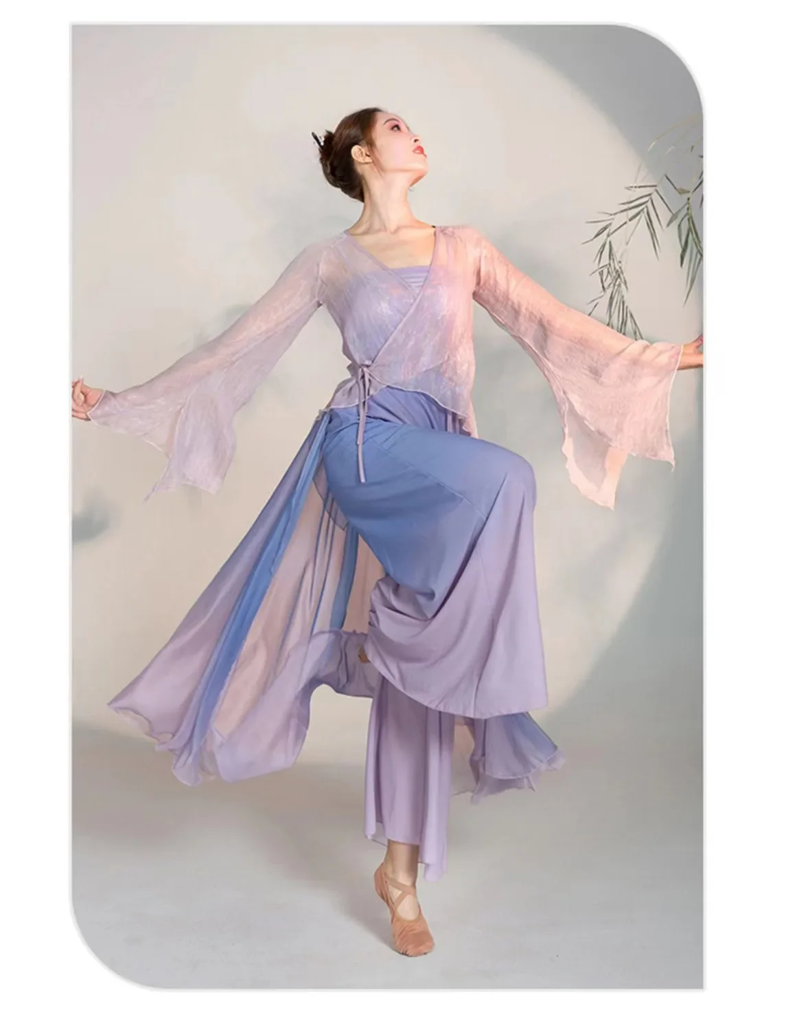 Classical Dance Costume Gradual Suit Fairy Daily Practice Dress Loose Flowing Gauze Chinese Dance Performance Stag Dancewear