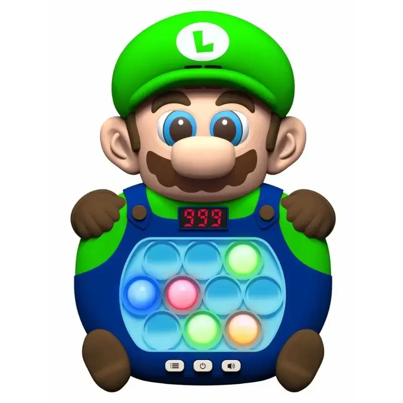 Super Marios Bros Quick Push Game Console Puzzle Press Pop Toys for Children Anime Luigi Mario Stress Relief Toy Kids Gifts