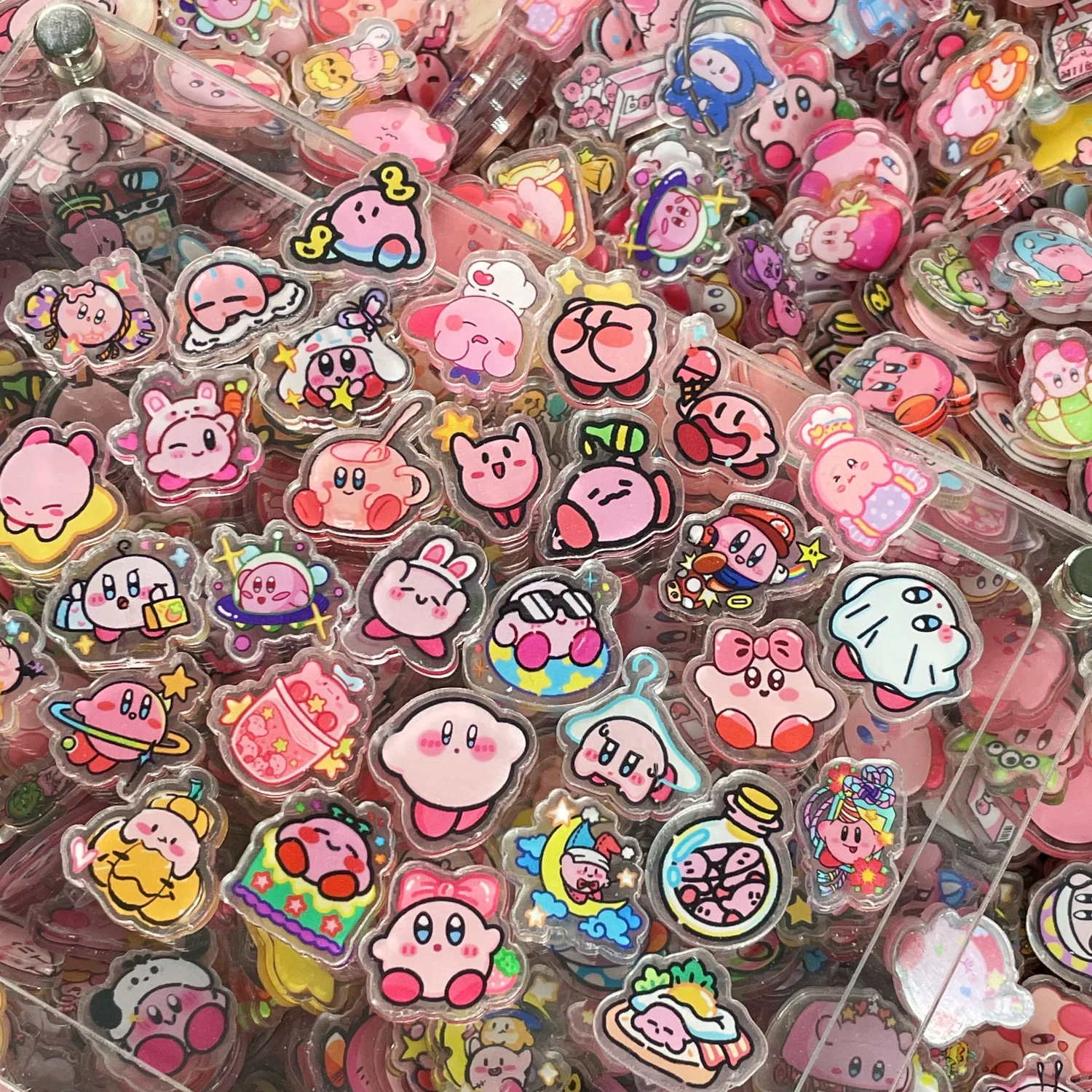 50/100Pcs of 1/2cm Mini Kirby Acrylic Board DIY Decorations for Fridge Magnets Phone Case Materials Anime Cartoon Gifts and Toys view 5
