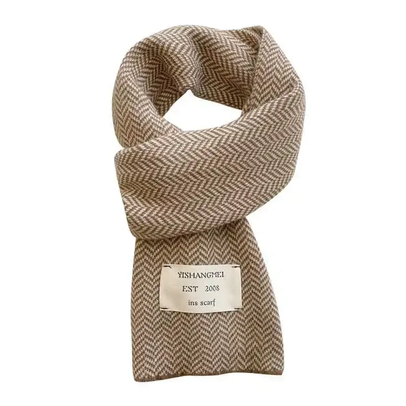 لينة محبوك سميكة المرأة وشاح أنيق الخريف الشتاء تنوعا زيبرا نمط الصوفية الرقبة أدفأ الكورية العصرية