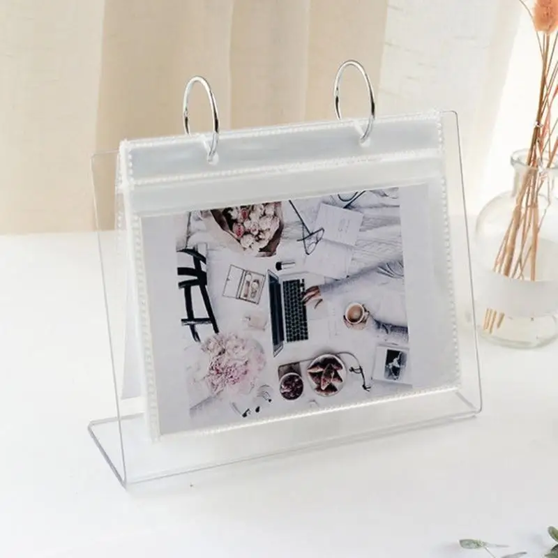Album fotografico in piedi desktop multiuso album Clear Lomo Photo Photo Postcards Display Rack Mini Poster Frame