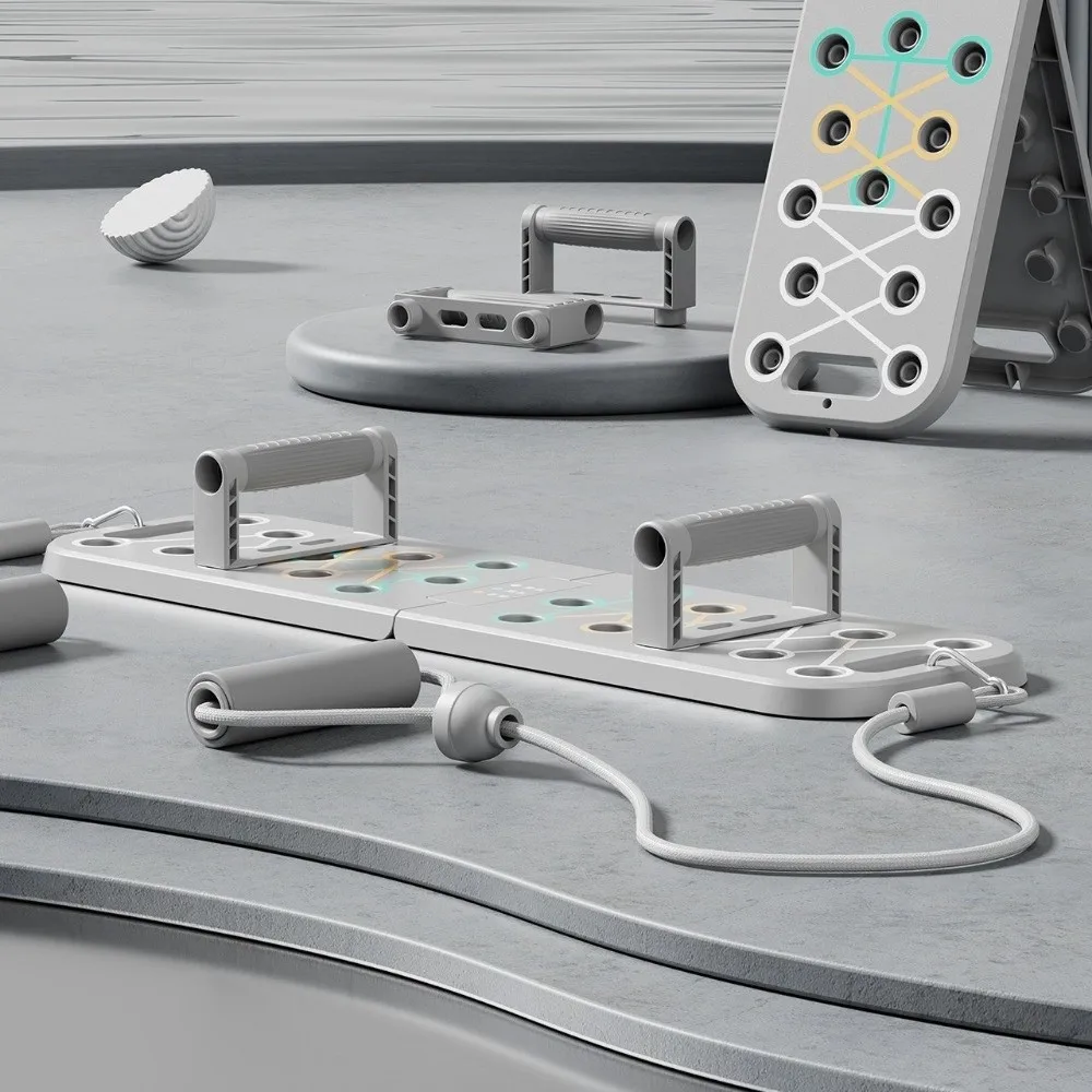 Tragbarer Push-Up-Ständer für Brustübungen, faltbar, rutschfest, mit Griff, ergonomisches Push-Up-Board-Set, Sit-Up-Unterstützung – Detail 7