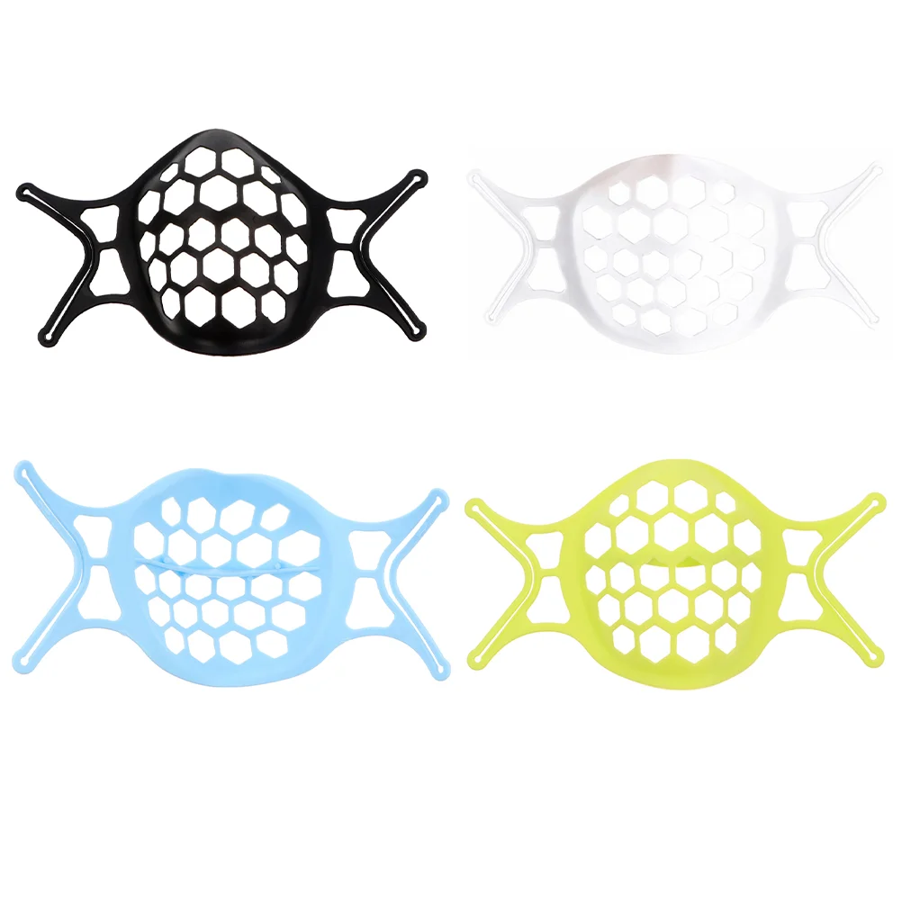  4 Pcs Mask Holder Nose Mouth Bracket Face Support Lipstick Protective Stand Inner Frame 3D