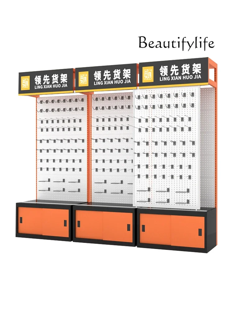 Sliding door display rack Tools Hole plate Shelf Electric tool display Sliding door shelf