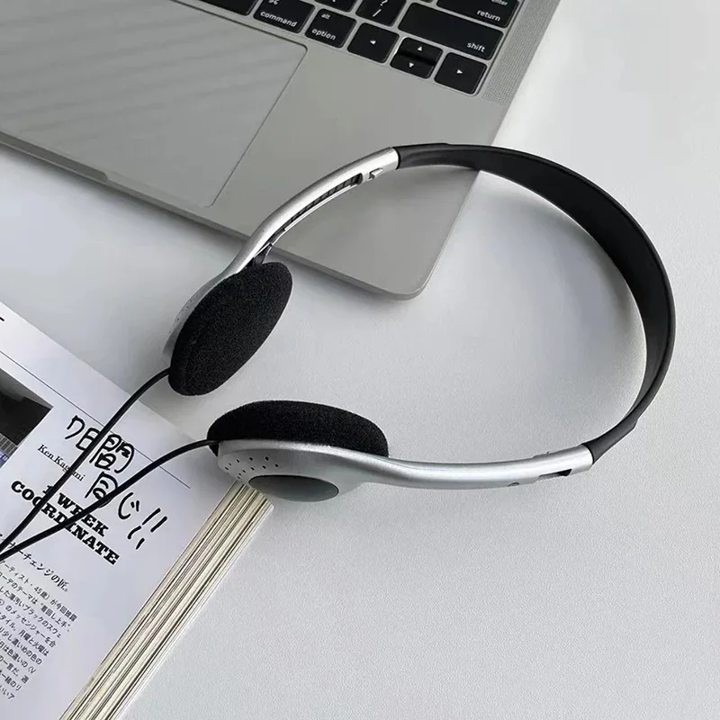 3.5mm Retro Headset Headphones Y2k Personality Wired Headset Music Mp3 Walkman Portable Wire Small Headphone Fashion Photo Props