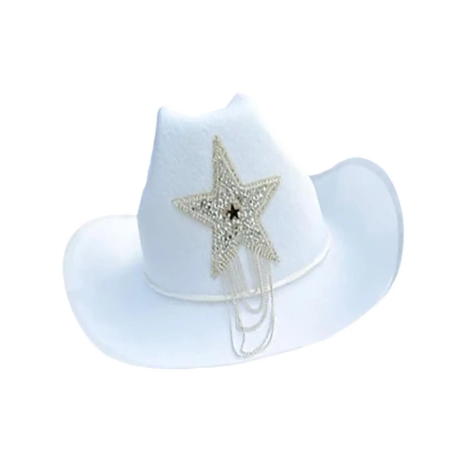 Cowboy Hat Party Hat Classic Wide Brim Cosplay Decoration Cowgirl Sombrero Caps for Women Summer Outdoor Festival Fancy Dress