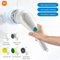 Xiaomi Bathroom Supplies Suitable Bathroom Carpet Cleaner Rotating Electric Cleaning Brush With 5Brush Heads Household Toilet