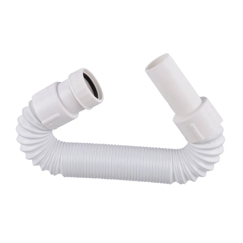 Retractable Plastic Hose Deodorant Washbasin Kitchen Sink Laundry Pool Downpipe Anti-corrosion Drain Pipe Downspout 34-78cm