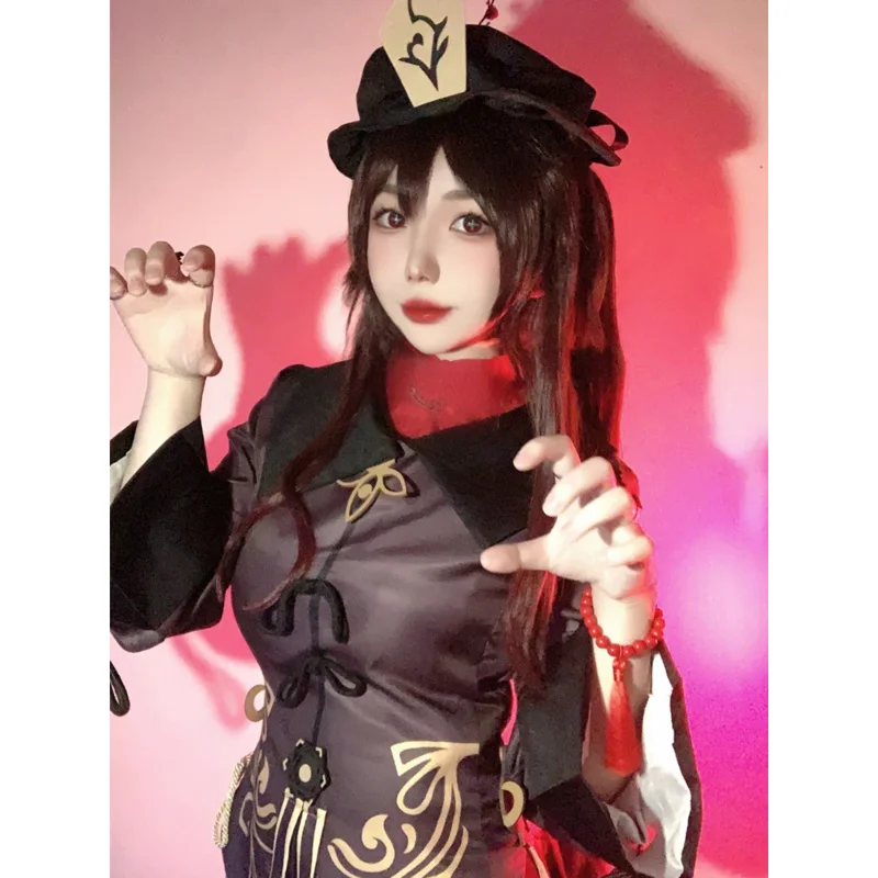 Hutao Cosplay Genshin Costume Impact Uniform Chinese Style Halloween Costumes for Women Game Hu Tao