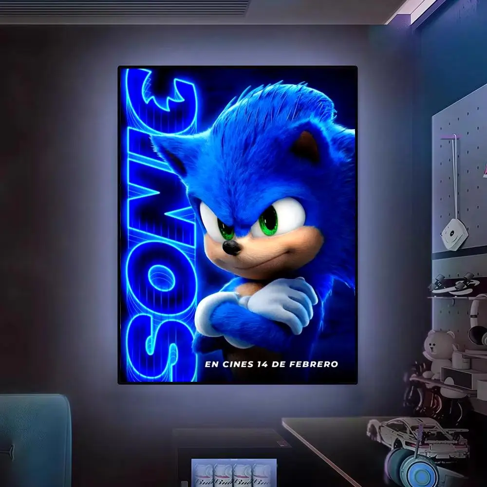Cool Cartoon Movie S-Sonic Poster Modern Aesthetic Posters Cool Premium Decor for Bedrooms and Gaming Rooms