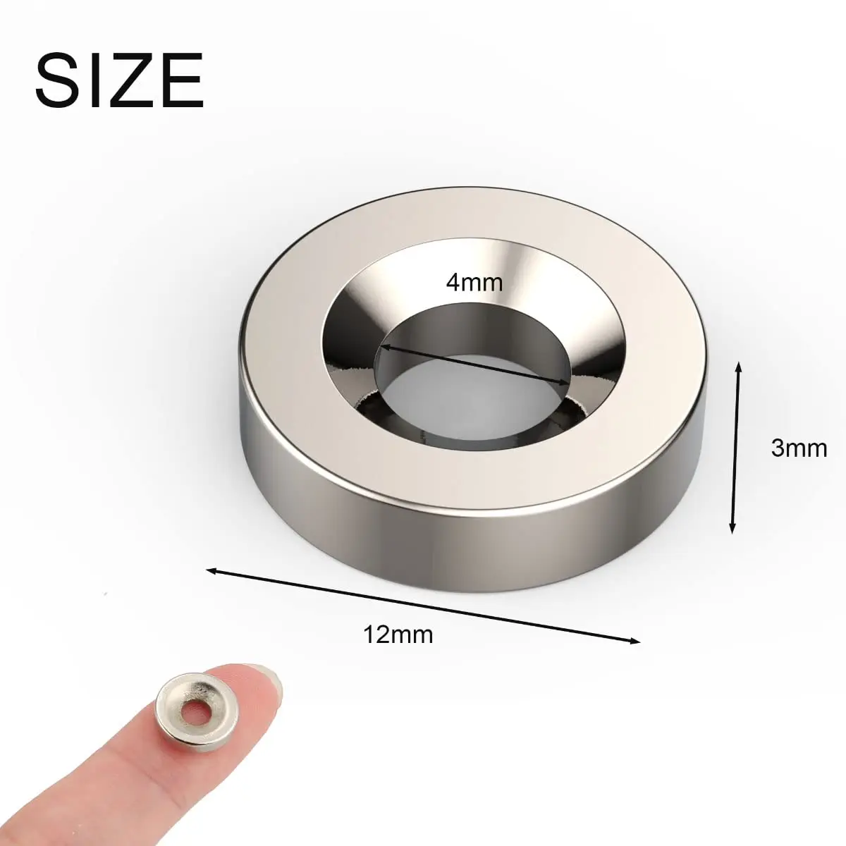 12x3 15x3 15x5 Hole 4mm Small Countersunk Round NdFeB Neodymium Magnet Powerful Rare Earth Permanent Fridge Magnet With M4 Screw