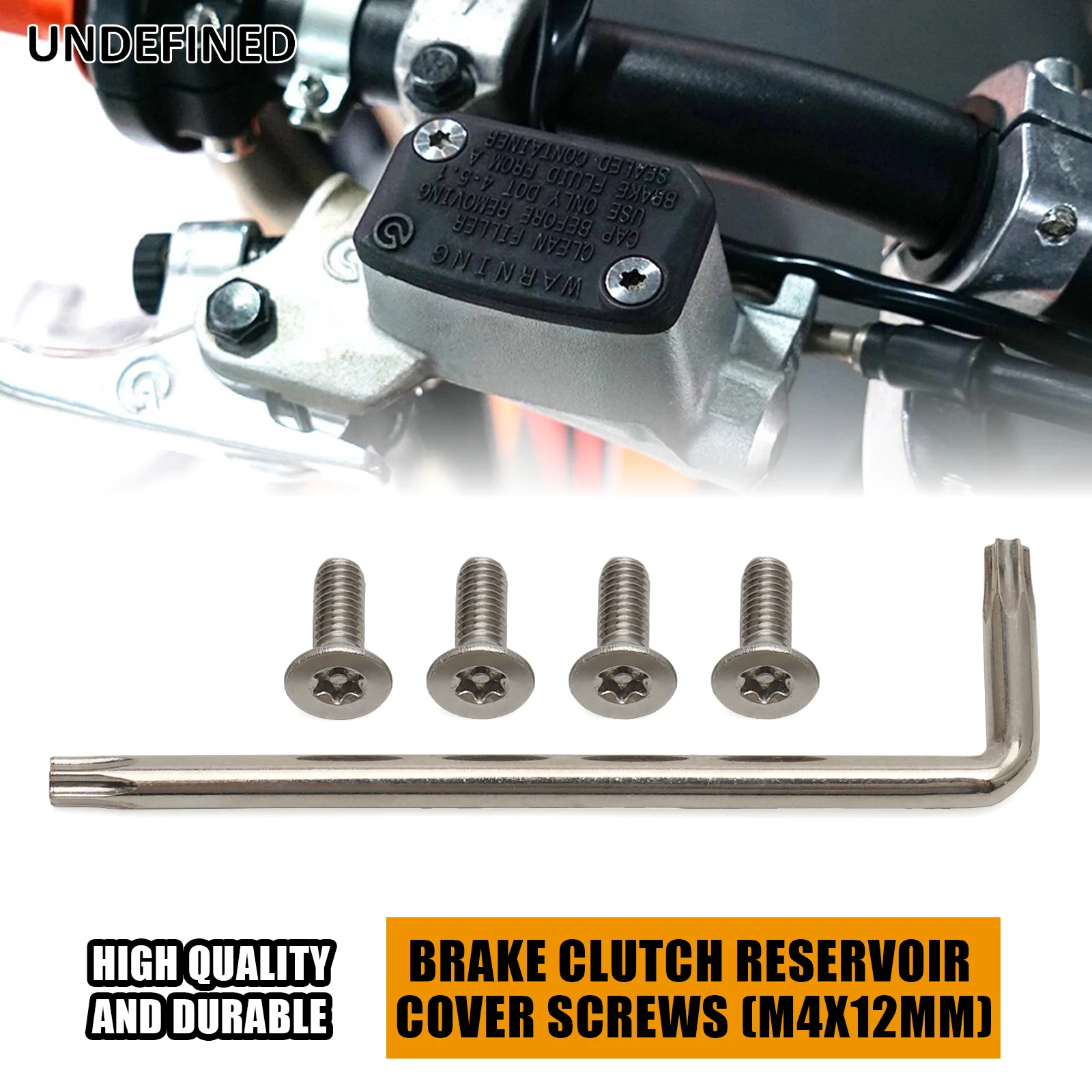 4Pcs M4x12mm Universal Master Cylinder Front Brake Reservoir Cover Cap Bolts Screws For Honda KTM Suzuki Yamaha Kawasaki
