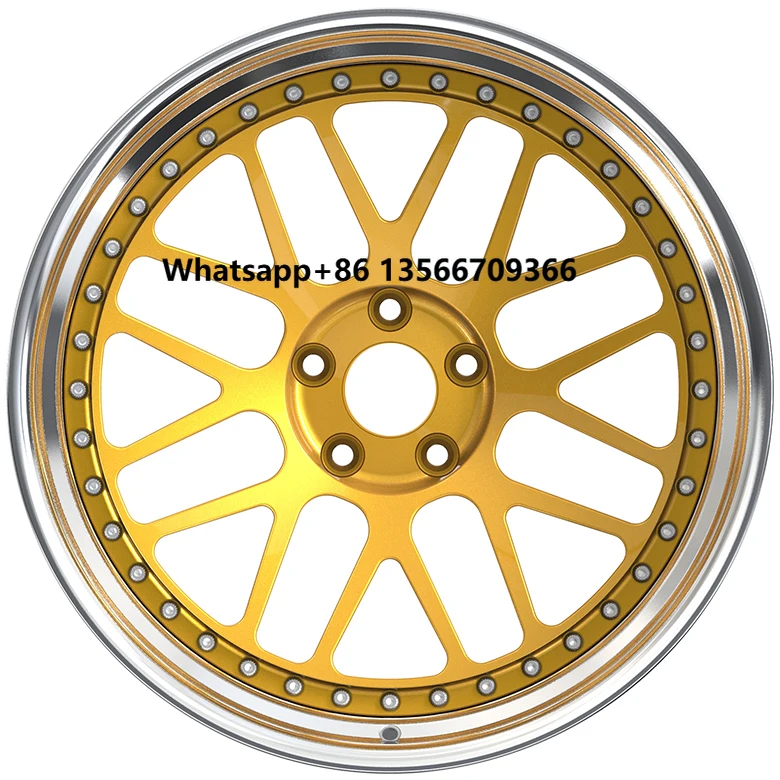 

Customized 2 Pieces Super Deep Concave Brushed Polished Lip 20~26 INCH Forged Wheels