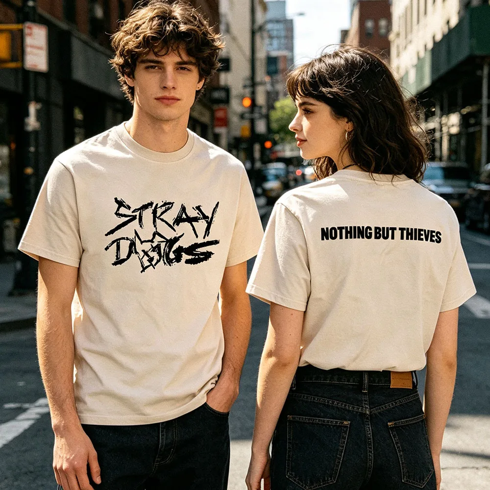 STRAY DOGS T-SHIRT Nothing But Thieves Band Design Tshirts Unisex Streetwear Cotton Summer Short Sleeve Male Tees Print Clothing