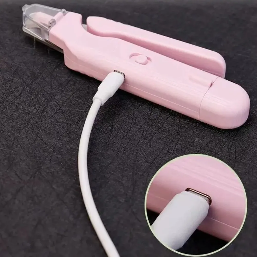 

2-in-1 Pet Nail Trimmer Safety Lock Stainless Steel Dog Nail Clipper Silent Operation Anti Splash Cat Nail Cutter