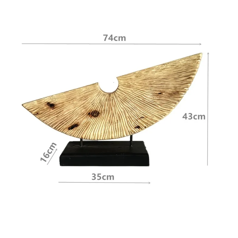 Handmade wooden retro living room TV cabinet ornament window porch cabinet model room decoration handicrafts