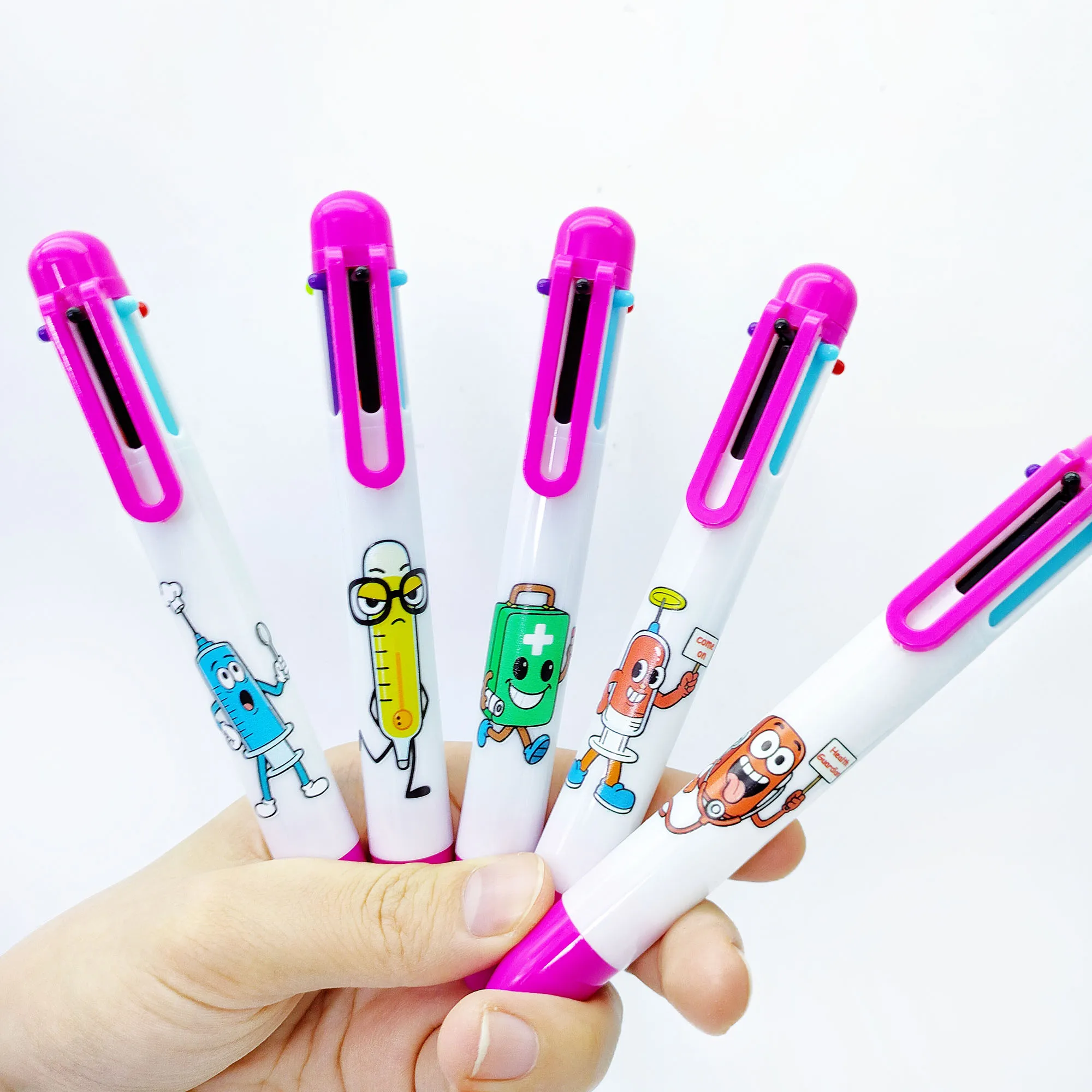 

10 шт./15 шт., разноцветная ручка на медицинскую тематику, креативные медицинские принадлежности, многоцветная ручка «шесть в одном», подарочная ручка на день медсестры.