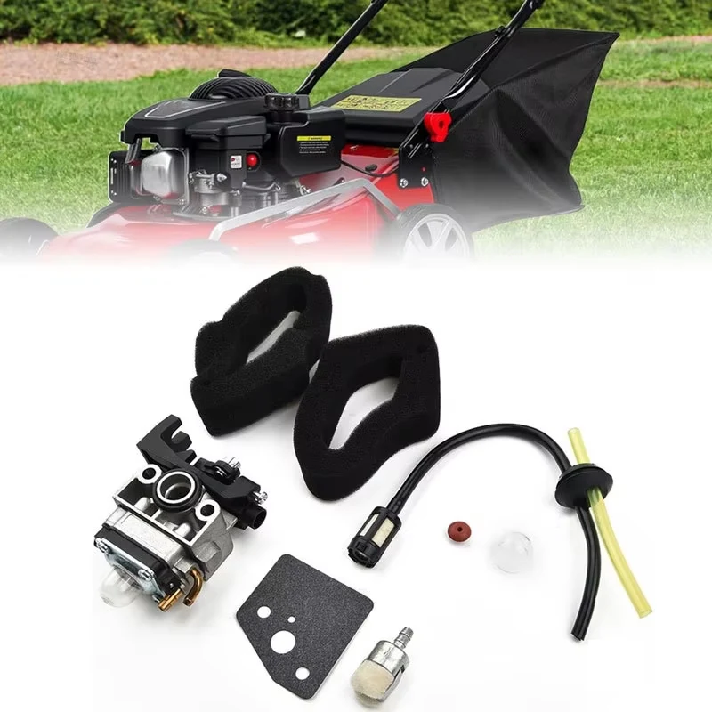 Brushcutter Carburetor Kit for Honda GX25 GX35 with Air Filter Fuel Line Primer Bulb 16100-Z0H-825 for Whipper Snipper Trimmer