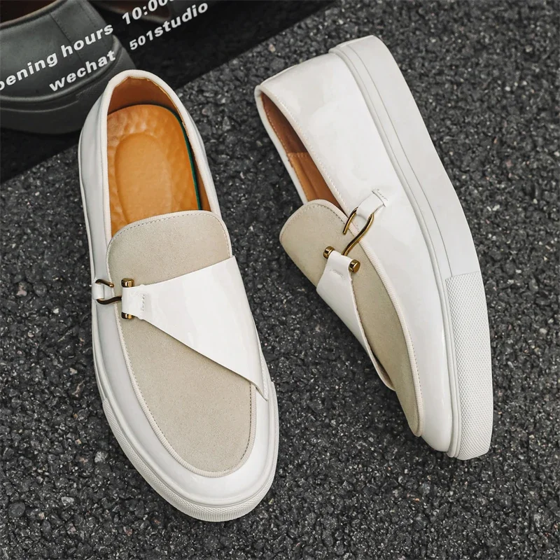 

Men's Leather Shoes Fashion Business Casual Shoes Britain Designer Loafers for Man Exquisite Banquet Wedding Shoe Zapatos Hombre