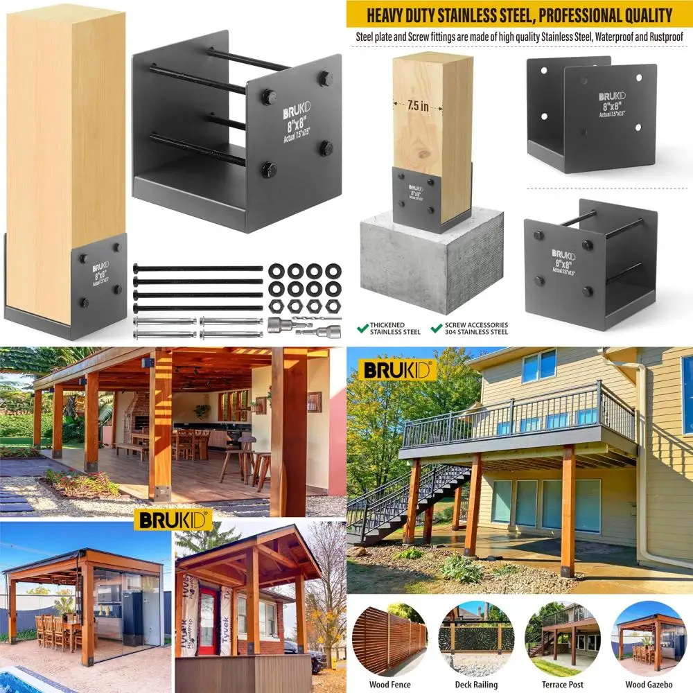 

Основание стойки палубы из нержавеющей стали 8x8 с анкерным кронштейном для бетонной опоры в установке перил и заборов