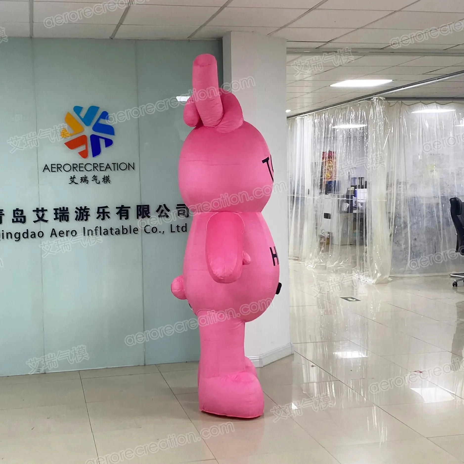 Design Party Interactive Inflatable Walking Costume 2m High Custom Inflatable Cartoon Animal Mascot Costume