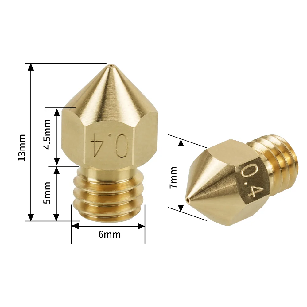 1/2/3Pcs MK8 CHT Nozzle High Flow Nozzles 0.4mm 0.6mm For 1.75mm CR10 CR10S KP5L Ender-3 3D Printer Accessories