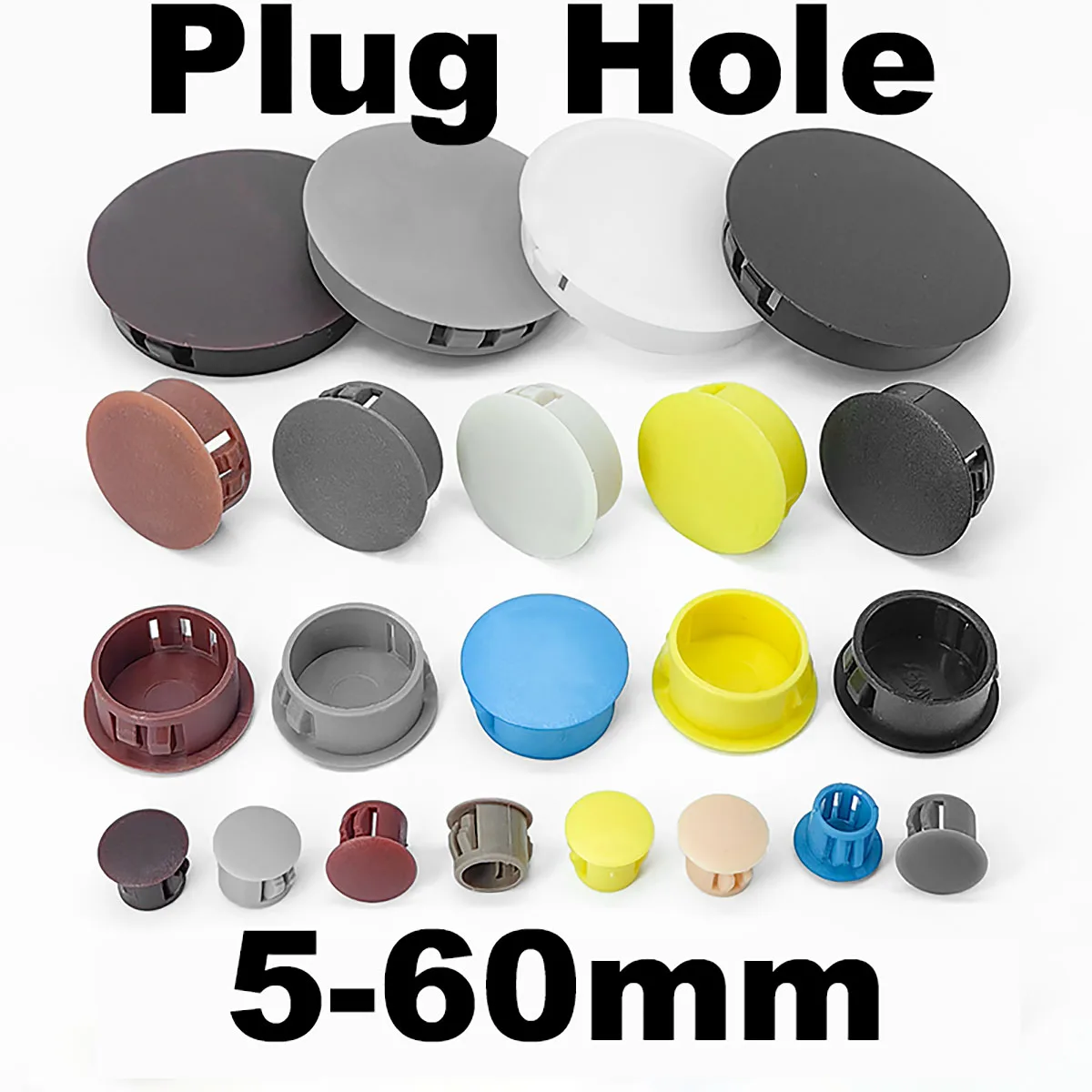 

4-100Pcs Plastic Plugs Hole Screw Hole Plugs Cover Locking Plugs Plastic Plugs for Holes for Cabinet 5/6/7/8/9/10/11-60mm