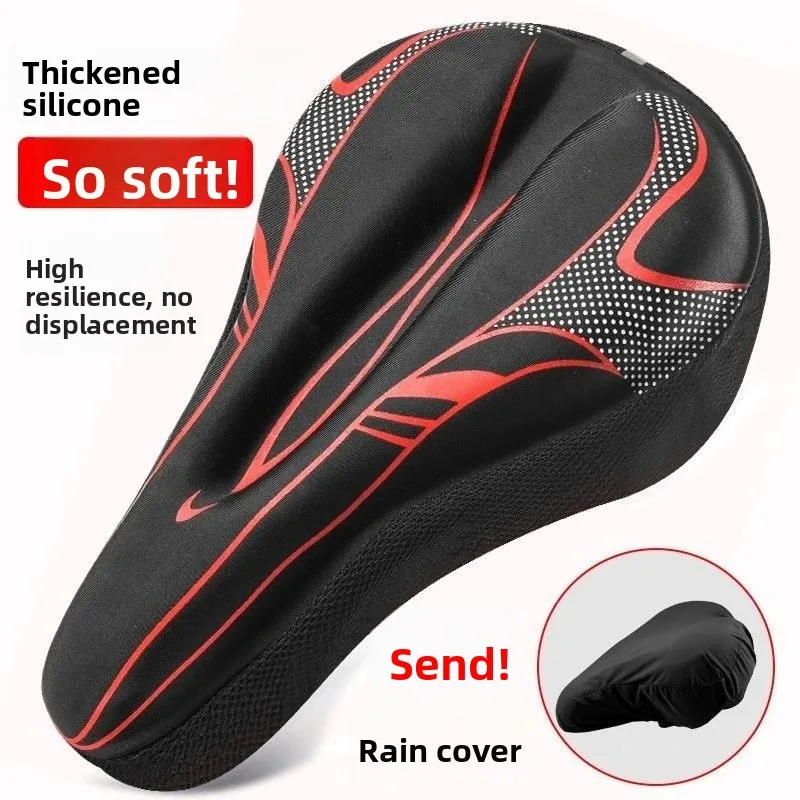 Bicycle Seat Cover Soft Thickened Saddle for Mountain Bike Sponge Foam Seat Cushion Breathable Saddle Cycling Accessories