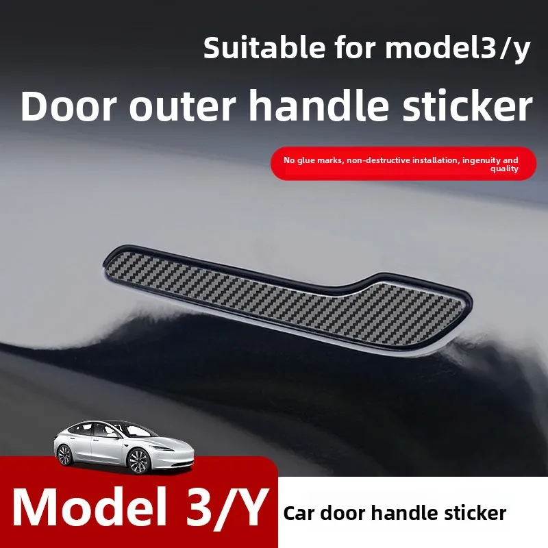 

Tesla Model 3 Highland Model Y juniper carbon fiber door handle decorative sticker