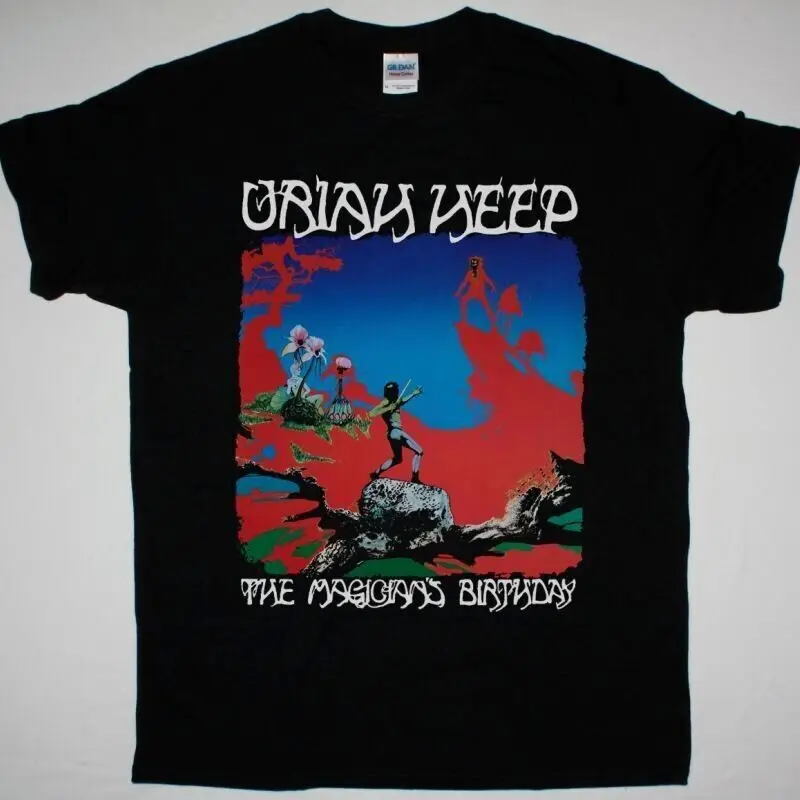 URIAH HEEP THE MAGICIAN'S BIRTHDAY 1972 NEW BLACK T-SHIRT