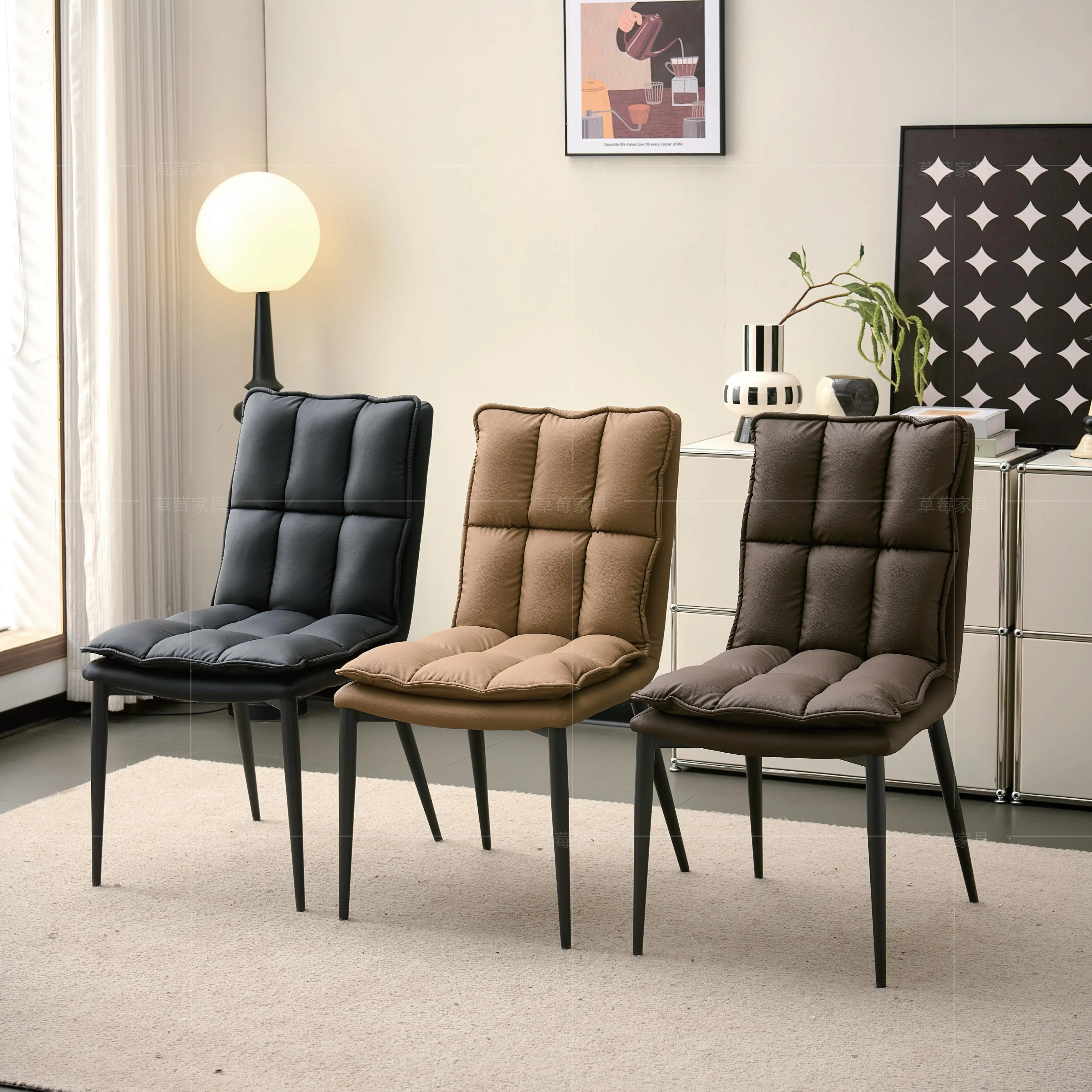 

Gaming Light Luxury Dining Chairs Pedicure Dressing Space Saving Unique Dining Chairs Lazy Mobile Party Wood Sillas Furniture