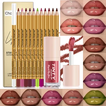 12-Piece Nude Lip Makeup Set 1