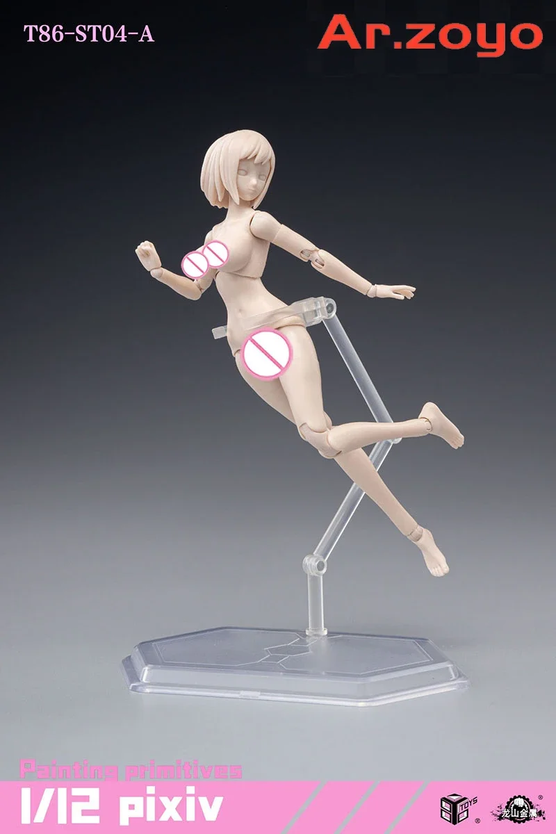 86 zabawek T86-ST01 Super elastyczny wspólne Body w skali 1/12 z figurką z motywem białej pszenicy w kształcie głowy Anime