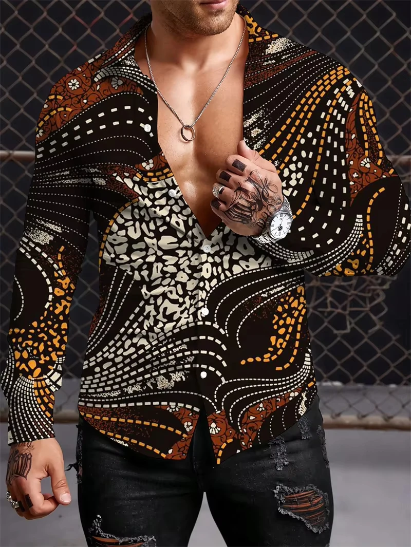 Men's spring and autumn casual long-sleeved shirts, handsome, fashionable and versatile new top