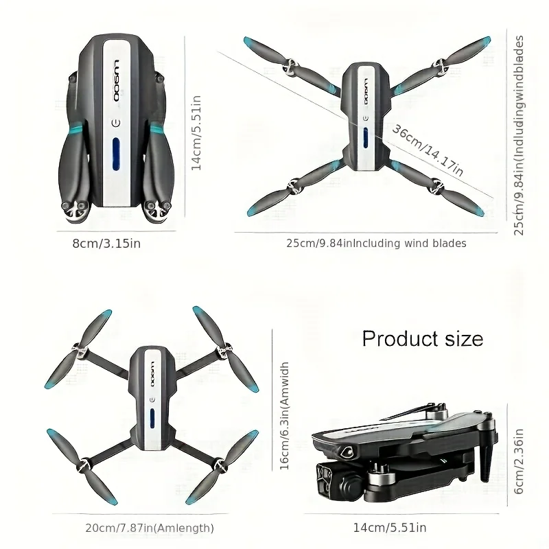 LU900 Dual Camera Remote Control Drone, Multi-Speed Control, Mobile Phone Control, Anti-Collision and Anti-Impact, Gravity Sensi