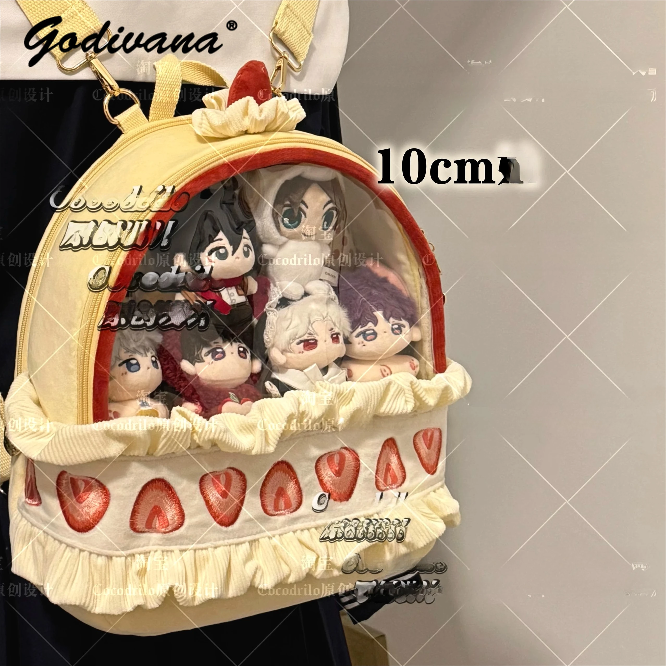 

Original Strawberry Cream Cake Itabag Student Girls Cute Backpack 10cm 20cm Baby Doll Shoulder Bags for Women