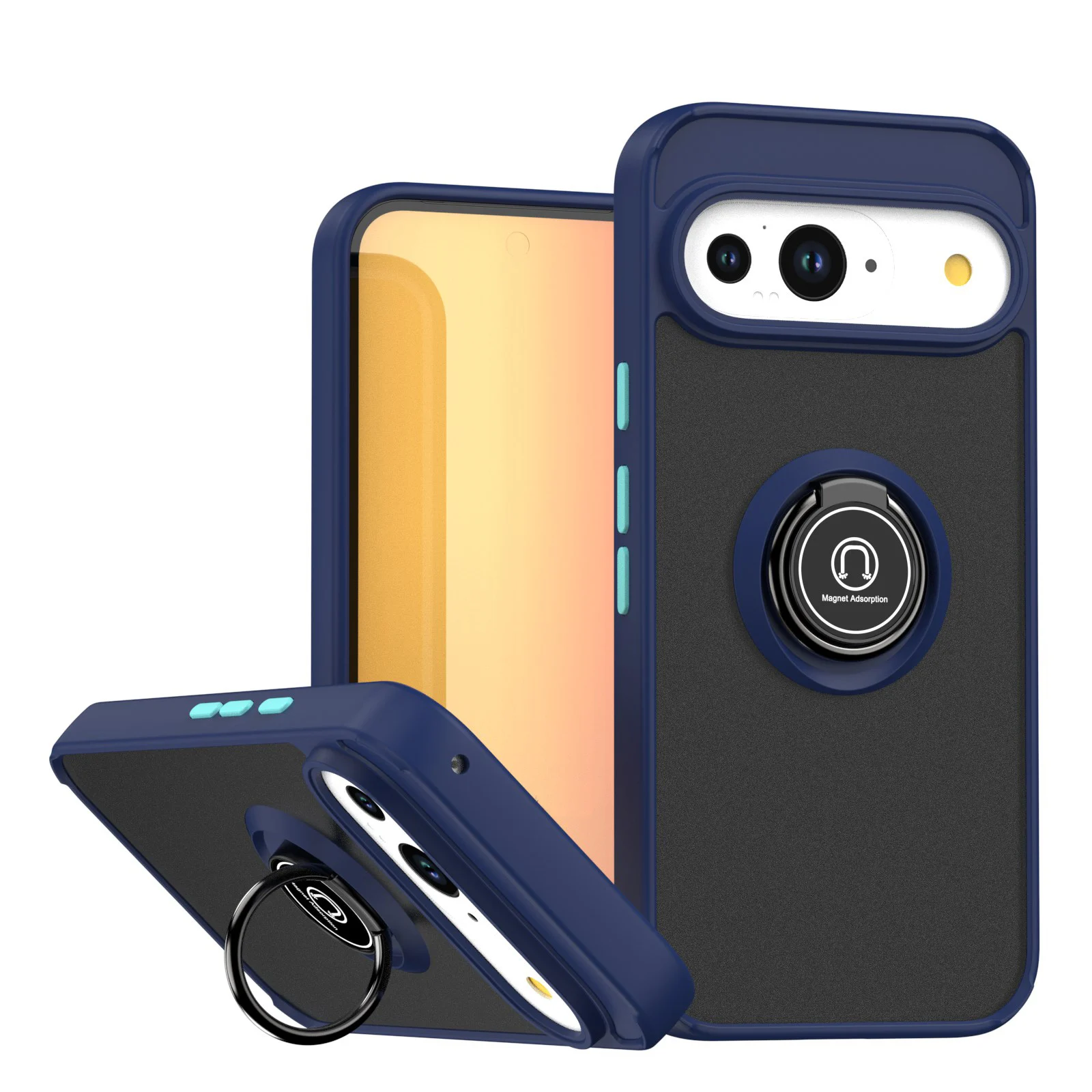 Rüstung Stoßfest Ring Magnetische Ständer Halter Fall Für Google Pixel 10 9 Pro XL 10Pro 9A 8 7 6 Pro 8A 7A Für Magsafe Matte Abdeckung