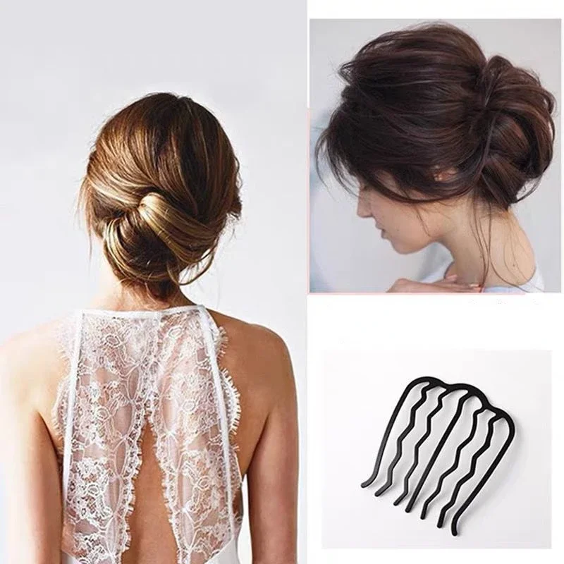 4 Teeth Insert Comb Hair Braider DIY Style Accessories Elegant Vintage Hair Stick Headwear Braider DIY Hair Styling Accessories