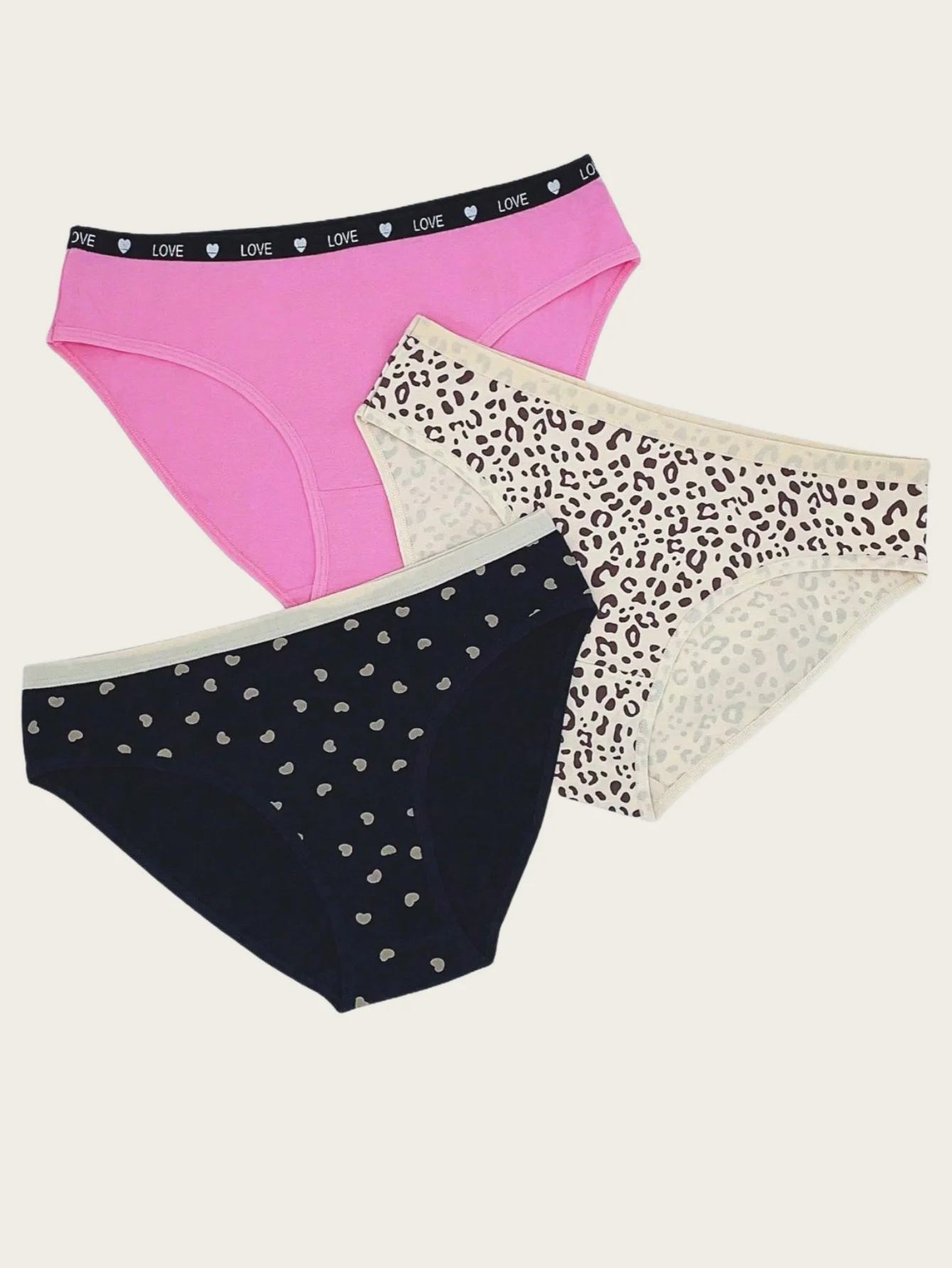 

Комплект из 3 сексуальных леопардовых принтов, высококачественное женское нижнее белье с треугольными чашками, удобные дышащие трусики больших размеров для девочек-подростков