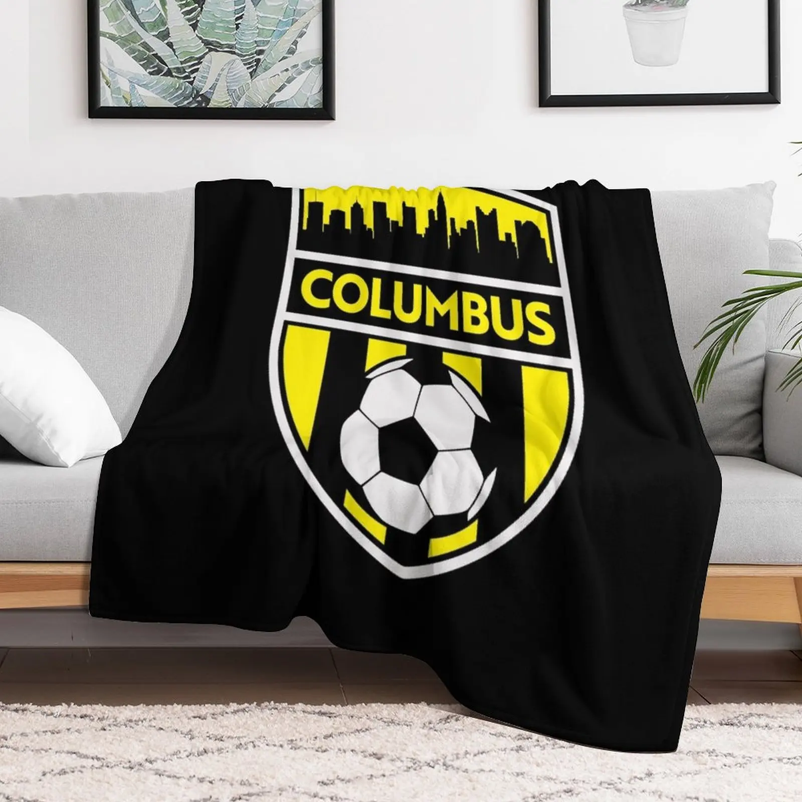 Columbus Soccer Team Crew SC Futbol Fan Throw Blanket Outdoor Soft Blanket for Picnic Beach Camping
