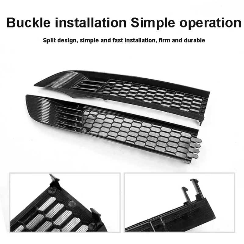 For Tesla Model Y 3 Air Intake Insect Proof Net Split Front Bumper Inlet Protective Mesh Cover Car Modification Accessories