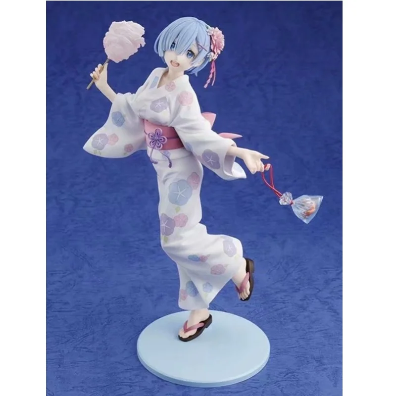 

Изысканная фигурка Rem Yukata Ver Re Zero, начиная жизнь в другом мире, аниме-модель, кукла, подарочная цветная коробка, коллекция