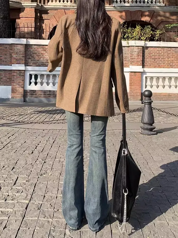 

Женские джинсовые брюки для женщин с низкой посадкой Waistedster Girls Y2K 2000S Винтаж Ретро Женская одежда Джинсовая мода Базовый тренд Новый