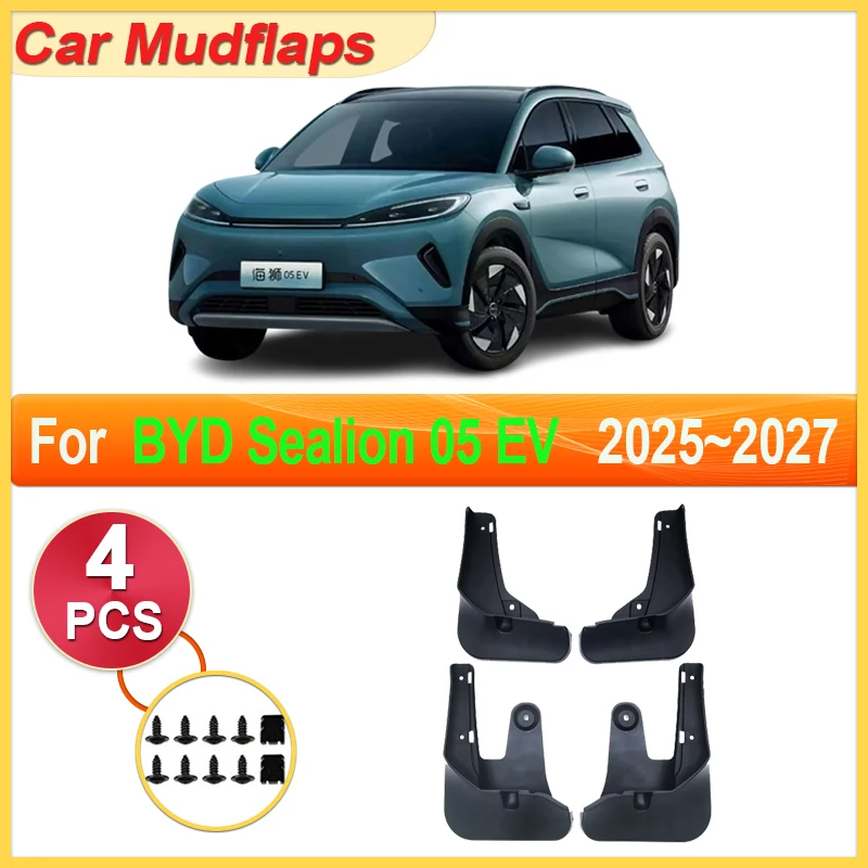 

Car Mudguards Parts For BYD Sealion 05 EV 2025~2027 Front Rear Wheel Mudguards Mudflaps Fenders Flare Cover Auto Mud Accessories