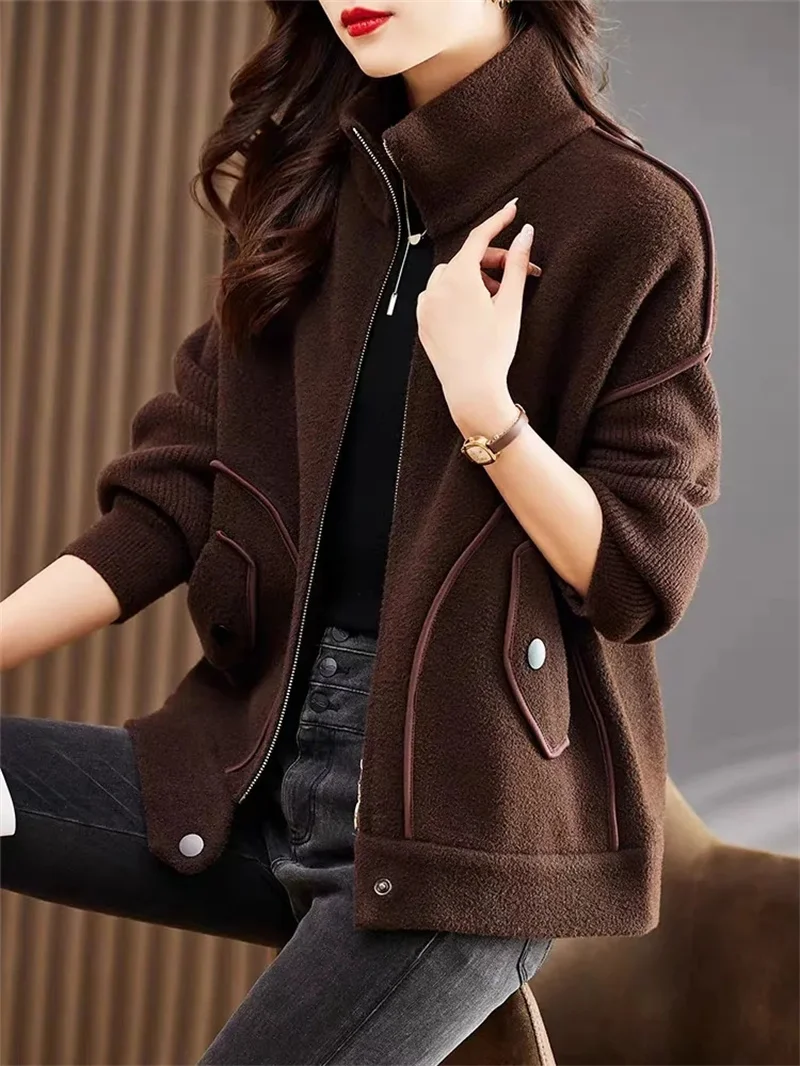 Yinzhuo Women's Short Jacket, Spring Autumn Casual Versatile Jacket, Cardigan, 2024 New Late Autumn Mother's Clothing Woolen Top