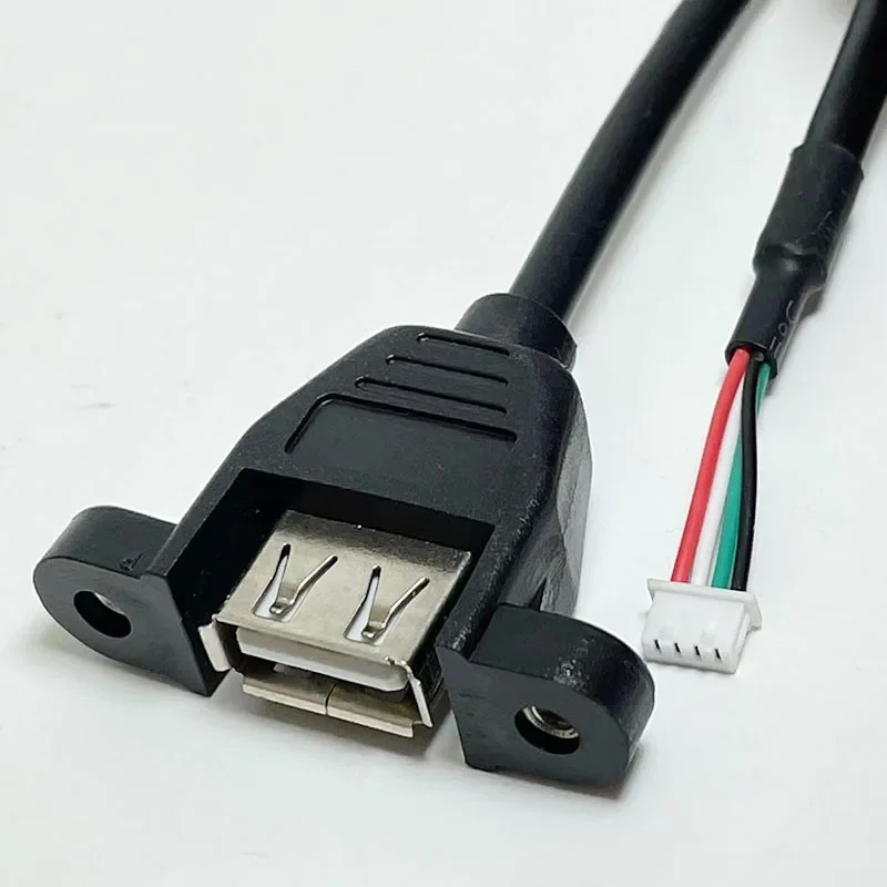 2.0 USB Female To 1.25mm Pitch 4P Terminal Block Pure Copper Waterproof Motherboard Built-in Terminal Wire with Ear Connector