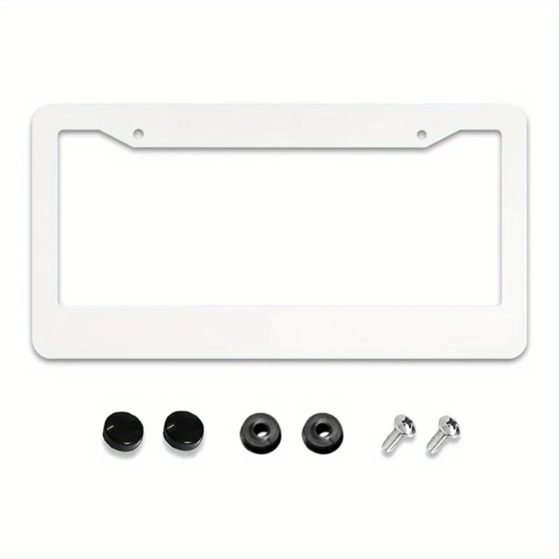 Set of 2 Universal Aluminum License Plate Frames with Flat Pink Bows, Car Additions for Women, Includes Screws
