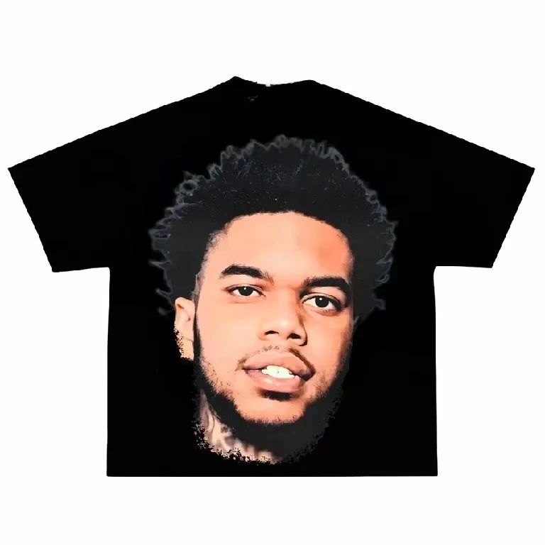 تي شيرت على الموضة الأمريكية Y2K ملابس رجالي على الطراز القوطي مطبوع عليها رسومات كبيرة الحجم تي شيرت قطني بأكمام قصيرة موضة الاتجاه #3