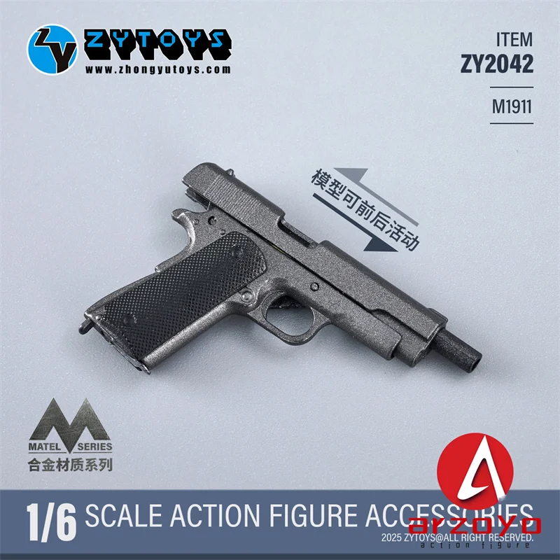 ZYTOYS ZY2041 1/6 Soldat Legierung Handheld Modell M9 M1911 Webley Mk VI Gun Modell Zubehör Fit 12'' Soldat Action Figur