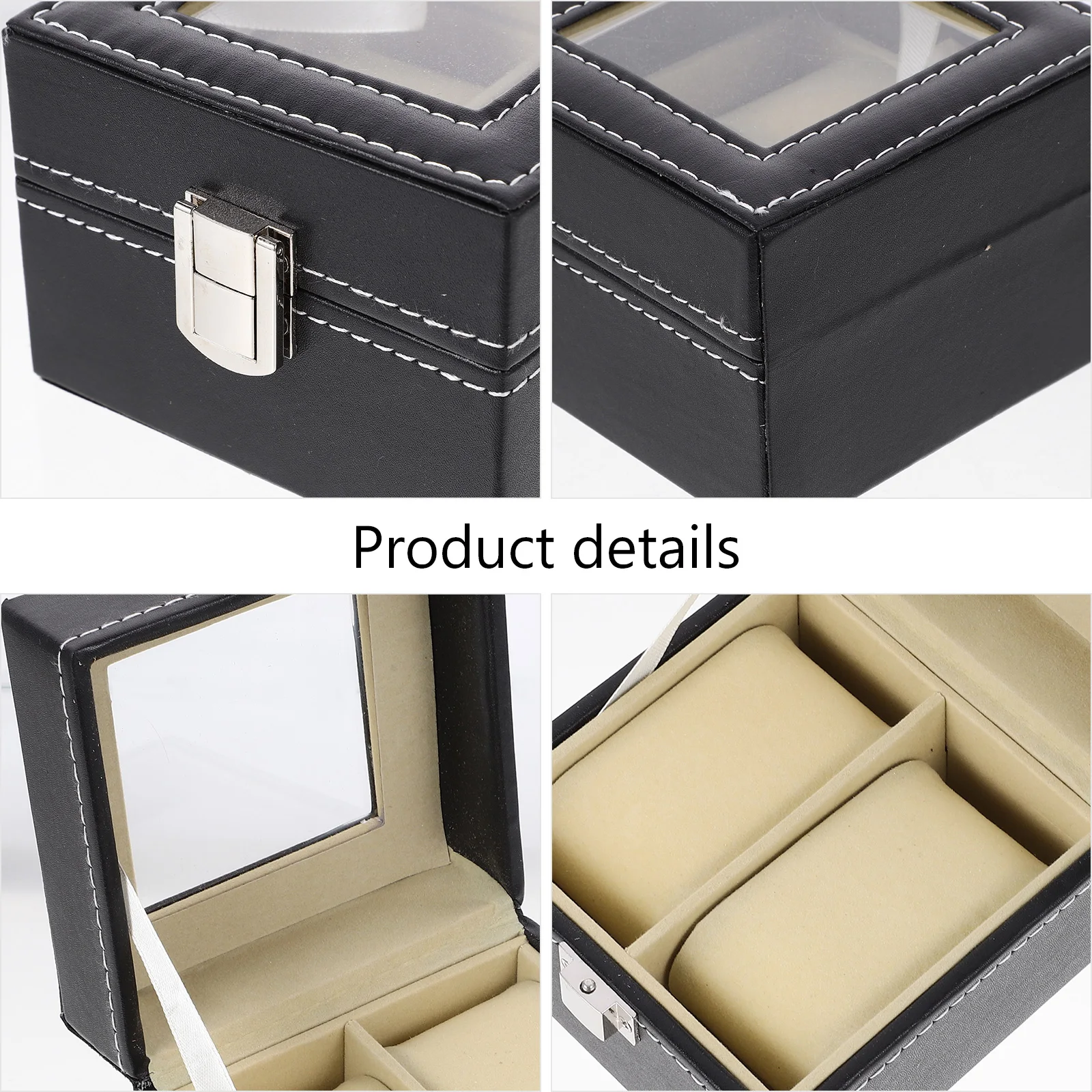 

Роскошная коробка для часов из искусственной кожи, высококачественный чехол для хранения наручных часов, органайзер для демонстрации ювелирных изделий, классический компактный дизайн, металл